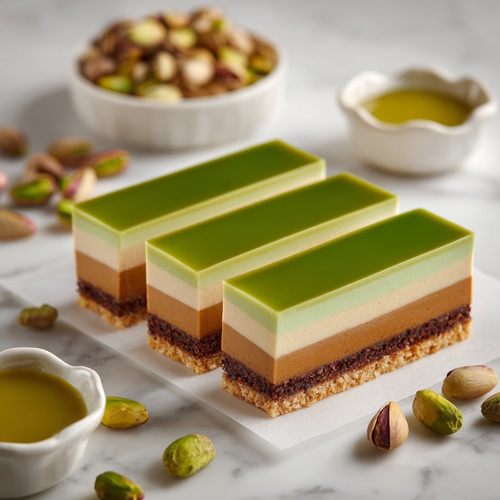 No Bake Vegan Dubai Cheesecake Bars Recipe - Recipe Image