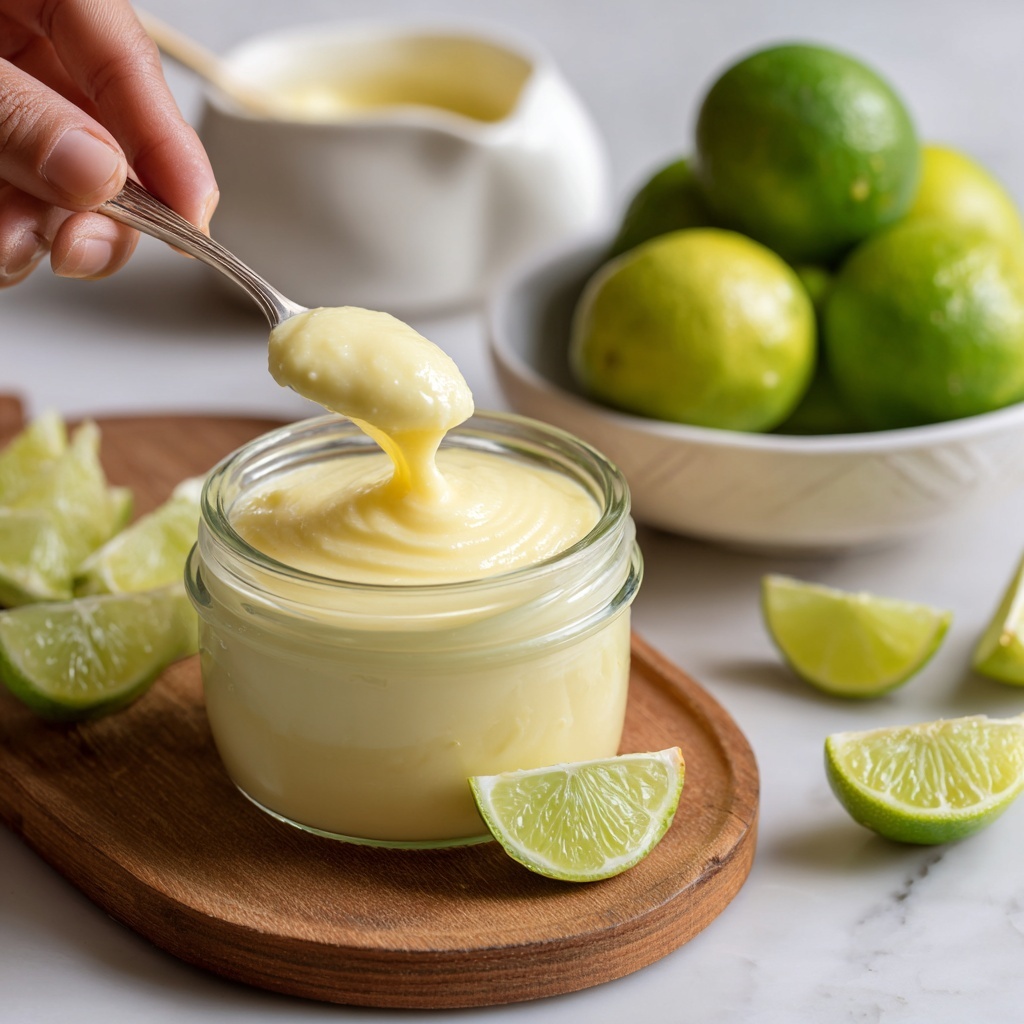 Easy Eggless Dairy-Free Lime Curd Recipe - Recipe Image