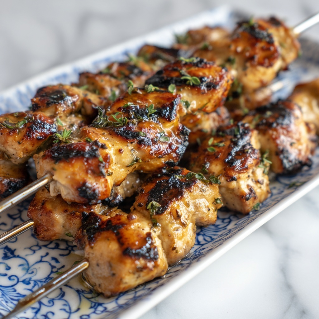 Oven-Baked Chicken Skewers with Bell Peppers and Red Onion Recipe - Recipe Image