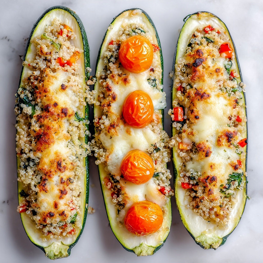 Quinoa Stuffed Zucchini Boats Recipe - Recipe Image