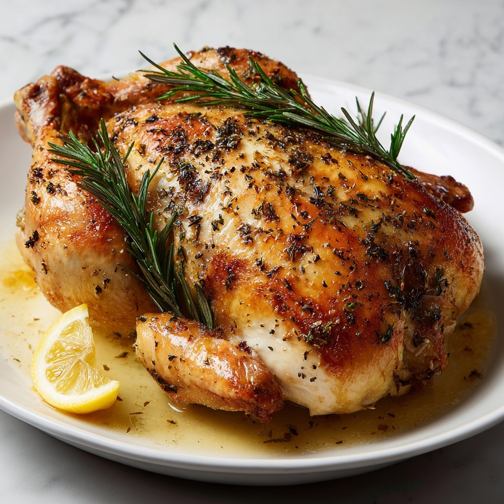 Garlic Herb Butter Roast Chicken Recipe for Juicy Perfection Recipe - Recipe Image