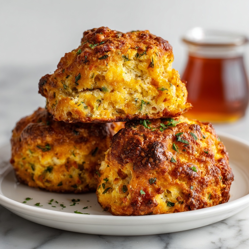 Cheddar Scones with Spiced Honey Butter Recipe - Recipe Image