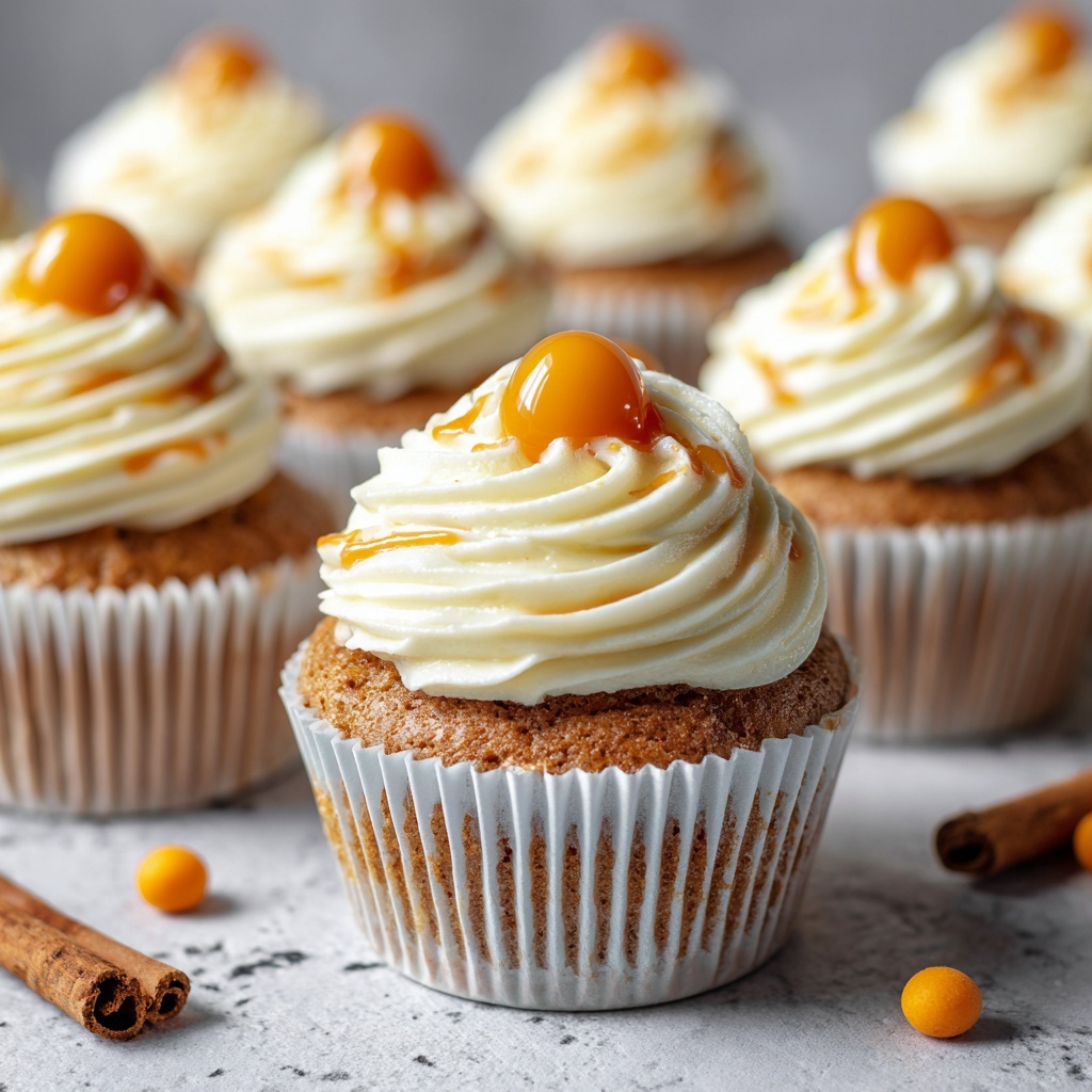 Pumpkin Cupcakes with Cream Cheese Frosting Recipe - Recipe Image