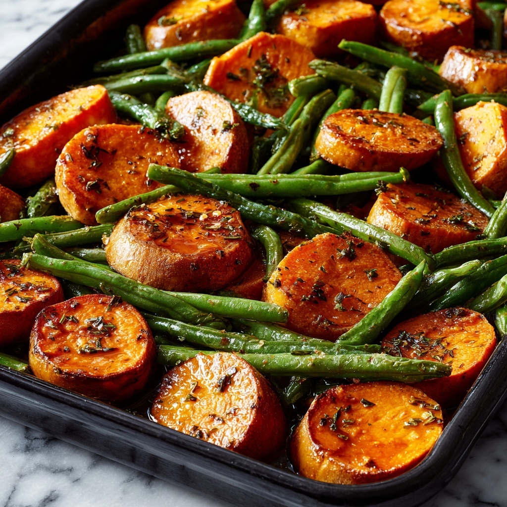 Sweet Potato & Green Bean Tray Bake Recipe - Recipe Image