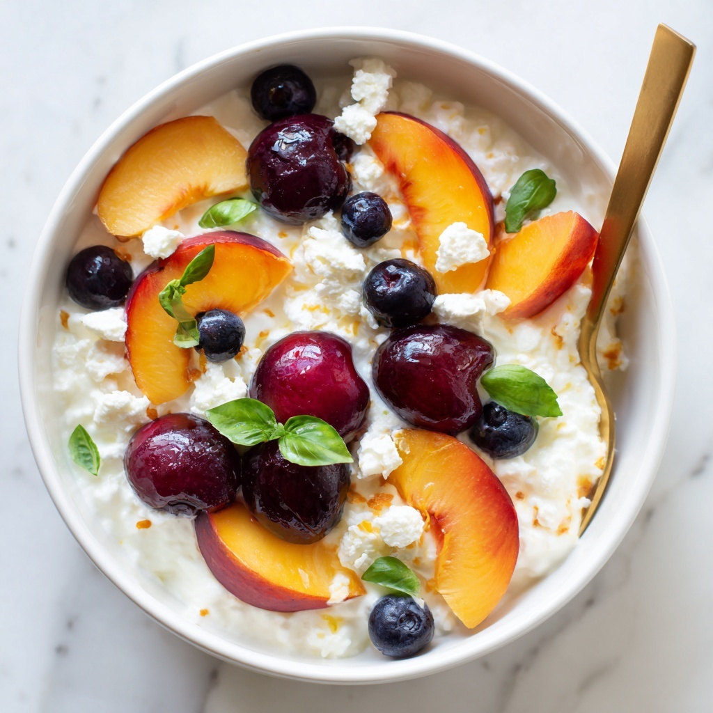 Blueberry Peach Feta Salad with Honey-Lemon Vinaigrette Recipe - Recipe Image