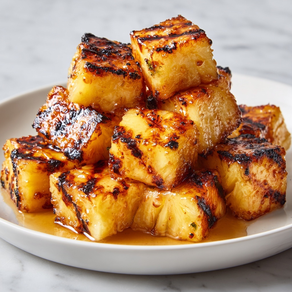 Caramelized Brown Sugar Cinnamon Grilled Pineapple Recipe - Recipe Image