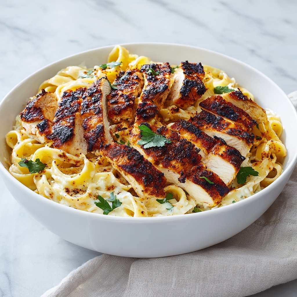 Skinny Low-Fat Chicken Fettuccine Alfredo Recipe - Recipe Image